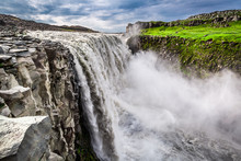 Stunning Waterfall Dettifoss In Iceland