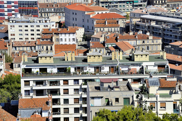 Wall Mural - Aerial view of Marseille