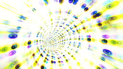 Wall Mural - Vortex 011: A vortex tunnel of streaming abstract data (Video Loop).