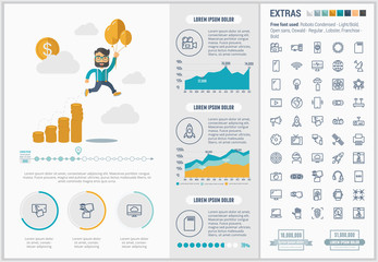 Poster - start up flat design infographic template