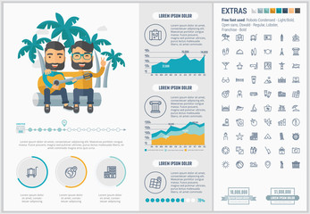 Wall Mural - Travel flat design Infographic Template