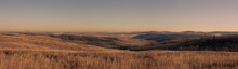 A Panoramic Landscape Of Foothills In The Prairies, Ann & Sandy Cross Conservation, Alberta, Canada.