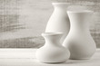 Unglazed ceramic vases