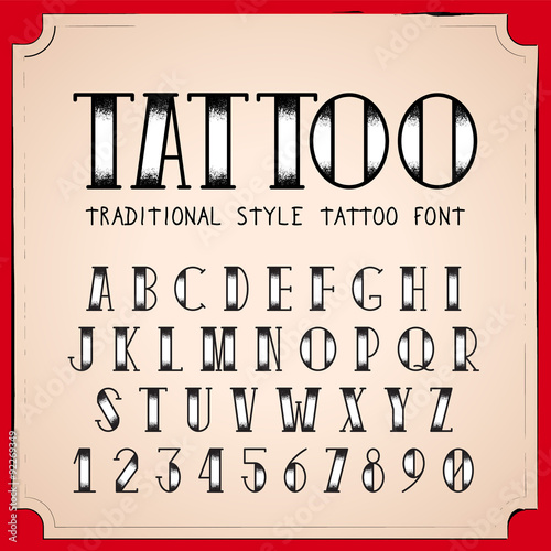 Old School Tattoo Style Font Vector Traditional Ink Tattoo Alphabet Buy This Stock Vector And Explore Similar Vectors At Adobe Stock Adobe Stock