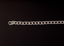 Silver Chain On Black Background