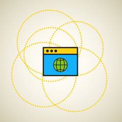 Poster - Modern communication scheme. Flat design concept