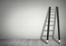 Success Creative Concept, Pencil Ladder