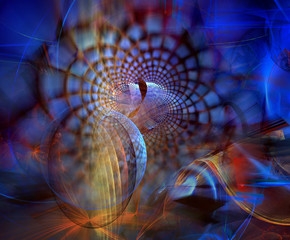 Wall Mural - grunge abstract textured digital collage, artistic background