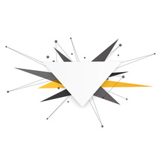 Aufkleber - Abstract explosion banner. Lines and Dots Connection Concept. Triangle banner. Vector illustration.