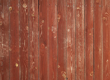 Texture Of Old Red Fence