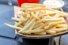 French Fries With A Bowl Of Mayonnaise