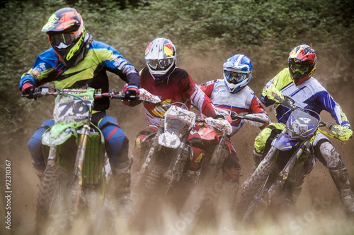 Fototapeta na szkło Wyścig motocross
