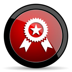 Aufkleber - award red circle glossy web icon on white background - set440