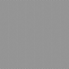 Wall Mural - seamless black and white slim perfect op art herringbone pattern vector