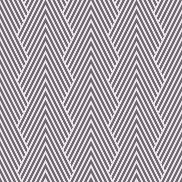 Seamless inverse black and white art deco optical chevron mountains pattern vector