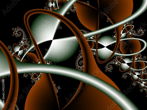 Fotografie, Obraz Futuristic background in tech concept. Computer generated graphi