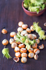 Wall Mural - hazelnuts