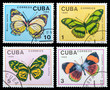 CUBA- CIRCA 1989: A set of postage stamps printed in the Cuba, shows series Butterflies, circa 1989