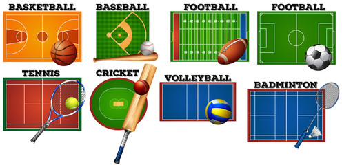 Poster - Sport courts and equipment