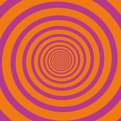 Wall Mural - Pink orange hypnotizing spiral. Vector illustration.