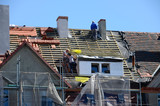 Fototapeta Miasto - Roof repair
