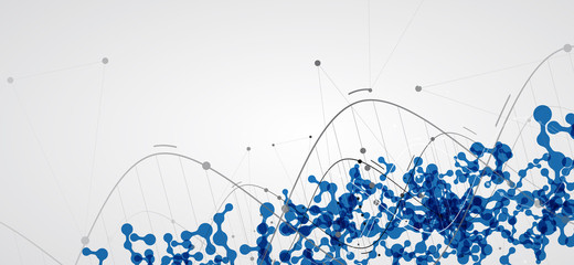 Wall Mural - dna abstract icon and element collection. futuristic technology