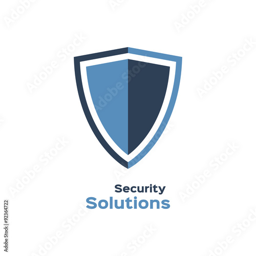 Fotografie, Obraz Security solutions logo, shield silhouette