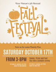 Fun Fall Festival Invitation Flyer