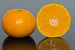 mandarine isolated on dark background