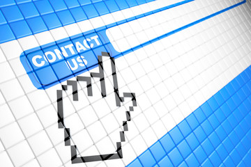 Aufkleber - Computer screen with Contact Us Browser button