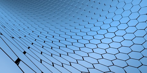 Wall Mural - Digital hexagons background