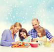 © Syda Productions - happy family with two kids making dinner at home
