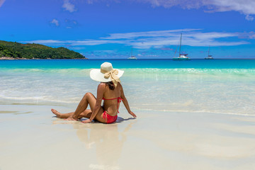 Wall Mural - Anse Lazio - Paradise beach in Seychelles, island Praslin