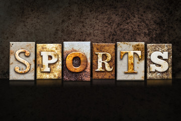 Sticker - Sports Letterpress Concept on Dark Background