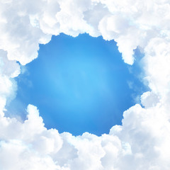 Wall Mural - clouds in sky with copy space for text