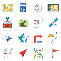 Poster - Map Icons Flat