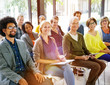 Multiethnic Group Seminar Training Boardroom Concept