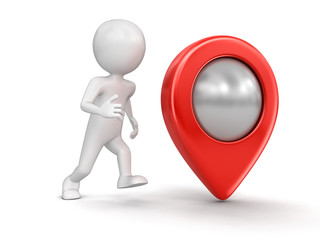 Poster - Man and Pointer (clipping path included)