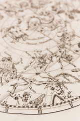  アンティークの天体図