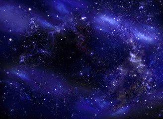 Wall Mural - starry night sky deep outer space