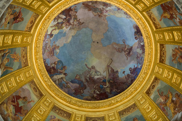 Ceiling of the Invalides in Paris, France