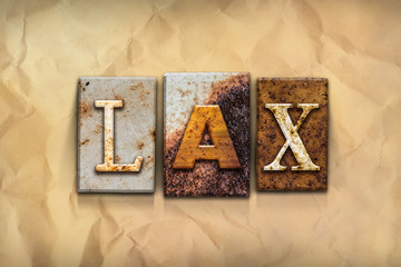 Canvas Print - LAX Concept Rusted Metal Type