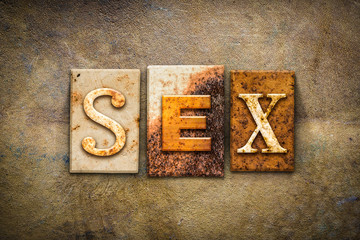 Poster - Sex Concept Letterpress Leather Theme