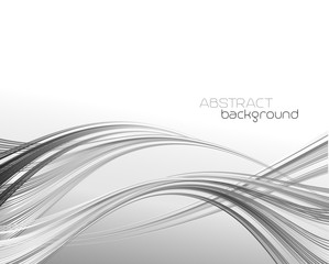 Poster - Abstract template background with curved wave. 