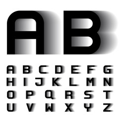 vector speed motion blur font alphabet letters