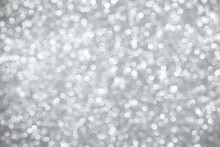Silver Bokeh Lights Abstract Background