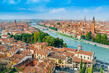 Panoramic Cityscape Of Verona, Veneto, Italy