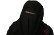 donna con copricapo burka