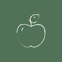 Sticker - Apple icon drawn in chalk.