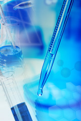 pipette with drop of water